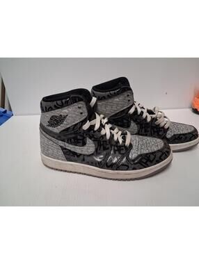 Nike Air Jordan 1 Graffiti Print High Top Sneakers size 8